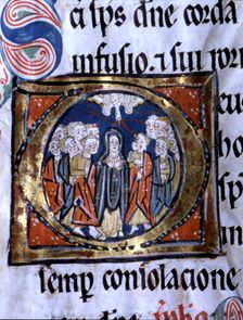 Coming of the Holy Spirit. Miniature in the Missal Oxemense sheet 31