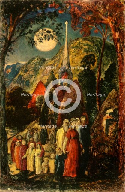 'Coming from Evening Church', 1830, (1947). Creator: Samuel Palmer.