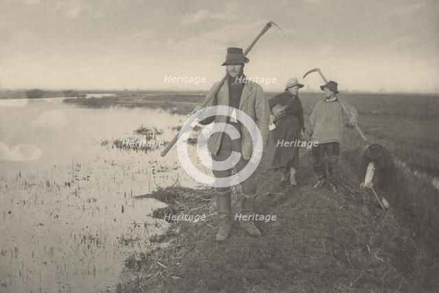 Coming Home from the Marshes, 1886. Creators: Dr Peter Henry Emerson, Thomas Frederick Goodall.