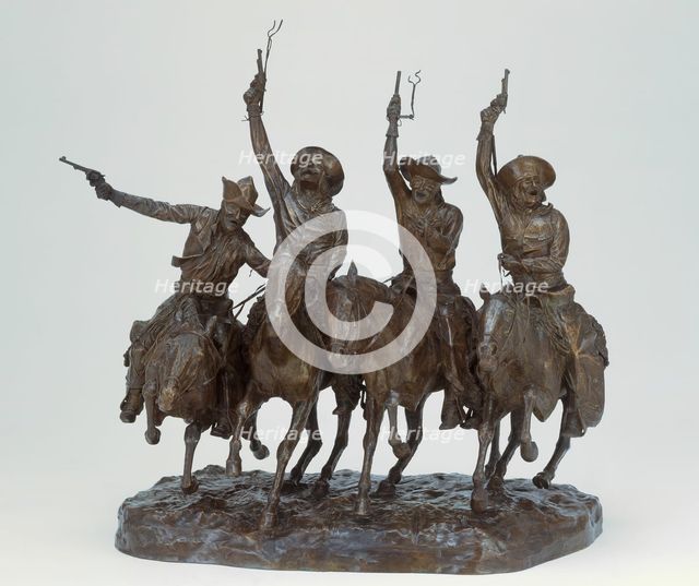 Coming Through the Rye (Over the Range), Modeled 1902, cast in bronze 1902/6. Creator: Frederic Remington.