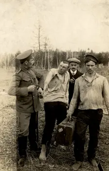 Comic scene "Arrest", 1913-1914. Creator: S. Ia. Mamontov