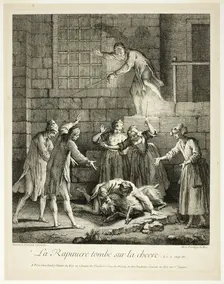 Comic Stories: The Plunderer Falls on the Goat, 1726. Creator: Jean-Baptiste Oudry