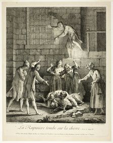 Comic Stories: The Plunderer Falls on the Goat, 1726. Creator: Jean-Baptiste Oudry