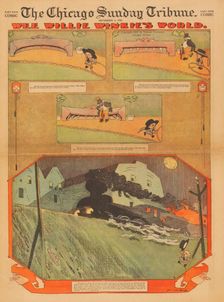 Comic strips from the series Wee Willie Winkie's World. Chicago Tribune, 1906-1907. Creator: Feininger, Lyonel (1871-1956)