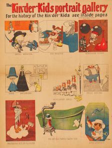 Comic strips from the series Kin-der-Kids. Chicago Tribune, 1906-1907. Creator: Feininger, Lyonel (1871-1956)