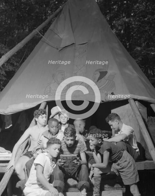Comic papers, Camp Nathan Hale, Southfields, New York, 1943. Creator: Gordon Parks.