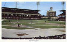 Comiskey Park baseball stadium, Chicago, Illinois, USA, 1954