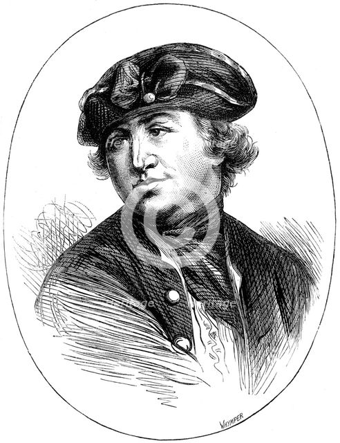 Commodore Robert Hopkins, American naval commander, from a print of 1776, (c1880). Artist: Whymper