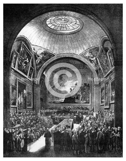 Common Council Chamber, Guildhall, City of London, 1886.Artist: William Griggs