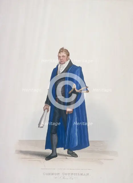 Common Councilman of the City of London, William John Reeves, in civic costume, 1825. Artist: Thomas Lord Busby
