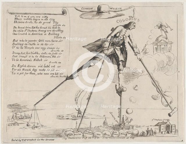 Common-Wealth, The Colossus, 1766., 1766. Creator: Anon.
