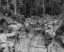 Commonwealth Troops Marching Through the Jungle, 1943. Creator: British Pathe Ltd