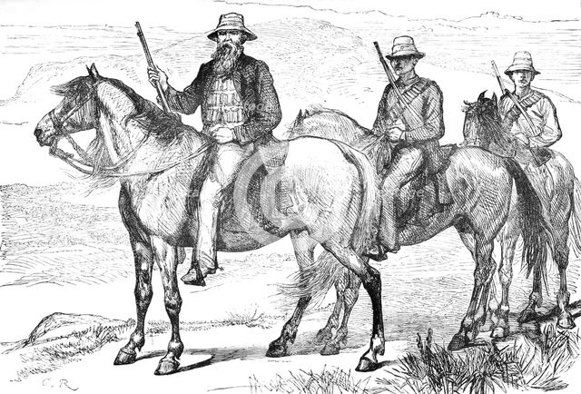 'Commandant Piet Uys, of the Transvaal Mounted Volunteers', c1880. Artist: Unknown.
