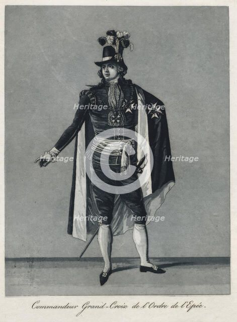 "Commandeur Grand-Croix de l'Ordre de l'Epée", 1780s.  Creator: Johan Abraham Aleander.