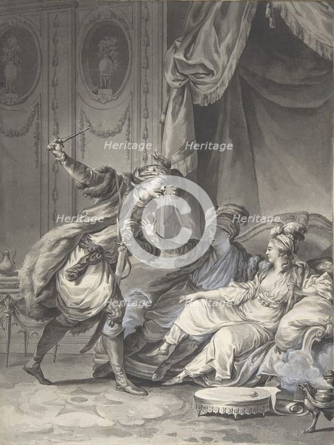 Comme ils en étaient là, arrive l'oncle, ca. 1778. Creator: Jean-Michel Moreau.