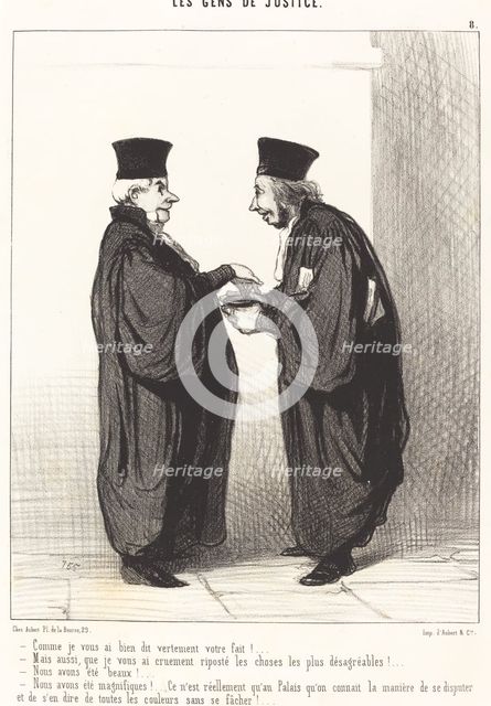Comme je vous ai bien dit vertement votre fait!, 1845. Creator: Honore Daumier.