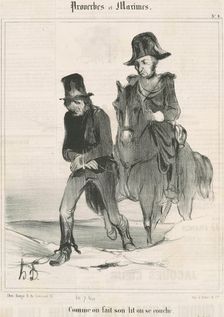 Comme on fait son lit on se couche, 19th century. Creator: Honore Daumier