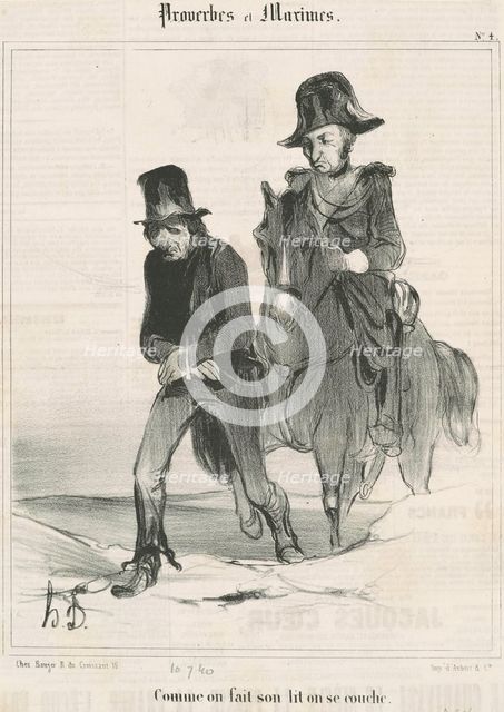 Comme on fait son lit on se couche, 19th century. Creator: Honore Daumier.