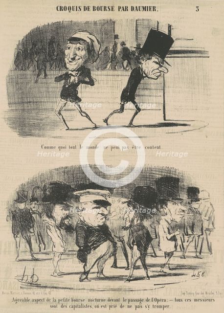 Comme quoi tout le monde ne peut pas être content, 19th century. Creator: Honore Daumier.