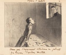Comme quoi l'emprisonnement cellulaire ne produit pas toujours d'excellens résultats, 1846. Creator: Honore Daumier