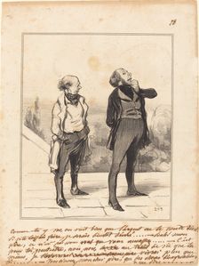 Comme tu y vas, on voit bien que l'argent ne te coute rien !..., 1841. Creator: Honore Daumier