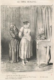 Comme vous faites belle, ma chère? ..., 19th century. Creator: Honore Daumier