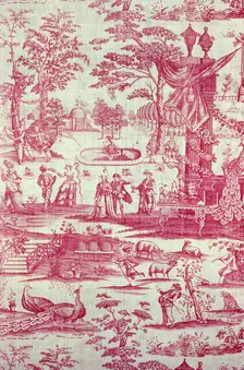 Commedia del'Arte (Furnishing Fabric), England, after 1770. Creator: Unknown