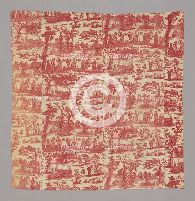 Commedia del'Arte (Furnishing Fabric), England, before 1784. Creator: Unknown.