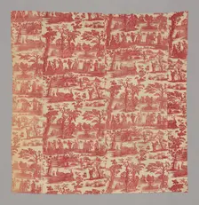 Commedia del'Arte (Furnishing Fabric), England, before 1784. Creator: Unknown