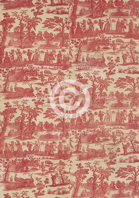 Commedia del'Arte (Furnishing Fabric), England, before 1784. Creator: Unknown.