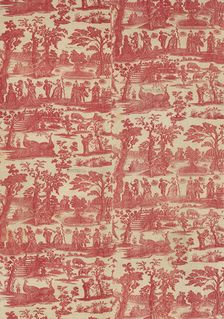 Commedia del'Arte (Furnishing Fabric), England, before 1784. Creator: Unknown