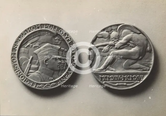 Commemorative medallion, 1916, (1920-1930).  Creator: Unknown.