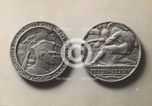 Commemorative medallion, 1916, (1920-1930).  Creator: Unknown.