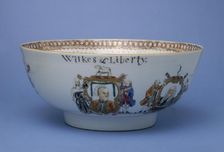 Commemorative punchbowl dedicated to John Wilkes, 1768