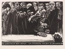 Commemorative sheet for Karl Liebknecht, 1920. Creator: Kollwitz, Käthe (1867-1945)