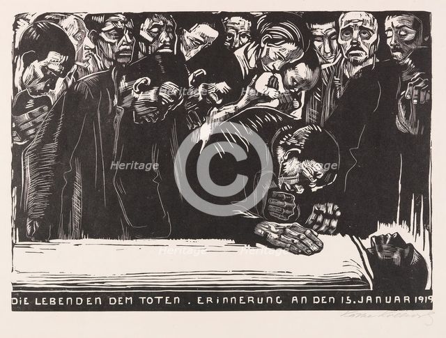 Commemorative sheet for Karl Liebknecht, 1920. Creator: Kollwitz, Käthe (1867-1945).