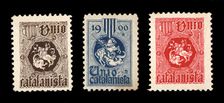 Commemorative stamps issued by Unió Catalanista Catalan conservative nationalist political par…