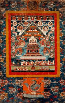 Commemoration Thangka for Bhimaratha Rite, between c1850 and c1875. Creator: Anon