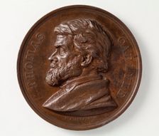Commemoration Medal for Thomas Carlyle (image 2 of 5), 1875. Creator: Joseph Edgar Boehm