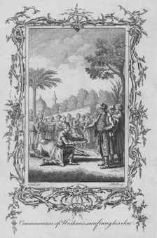 Commemoration of Abraham's sacrificing of his Son mid 18th century. Creator: J Hall