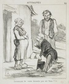 Commençant des visites...pour son Prince, 1851. Creator: Honore Daumier