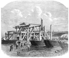 Commencement of the Thames Embankment works near Westminster Bridge, 1864. Creator: Unknown