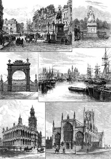 Commencement of the Hull, Barnsley, and West Riding Railway and Dock - views in Hull, 1881. Creator: Unknown