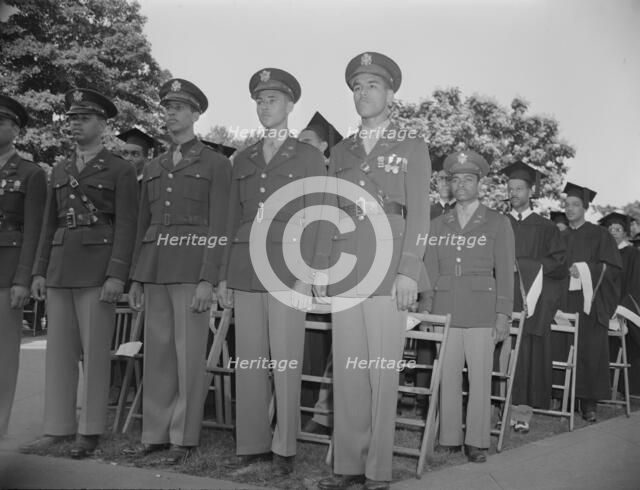Commencement exercises at Howard University, Washington, D.C, 1942. Creator: Gordon Parks.