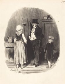 Comment!... tous mes moutons sont morts de la pépie..., 1845. Creator: Honore Daumier