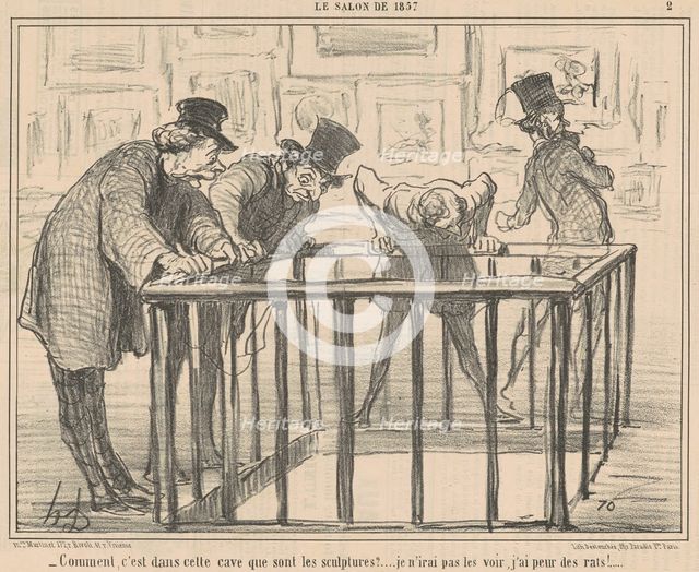 Comment, c'est dans cette cave que ..., 19th century. Creator: Honore Daumier.