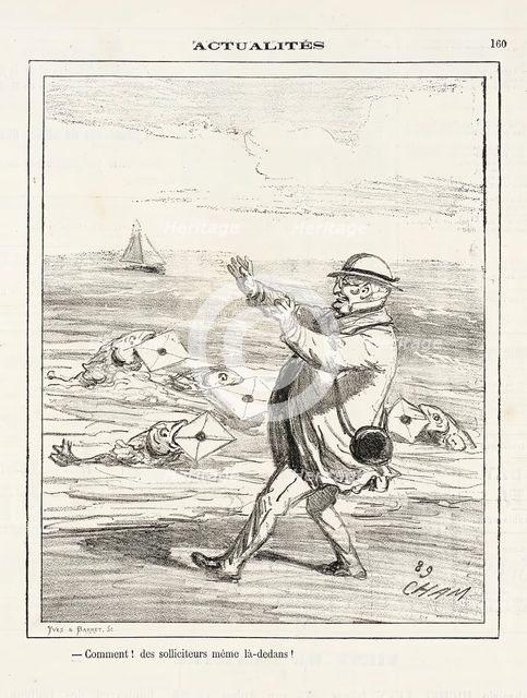 Comment! des solliciteurs même là-dedans!, 1872. Creator: Cham.