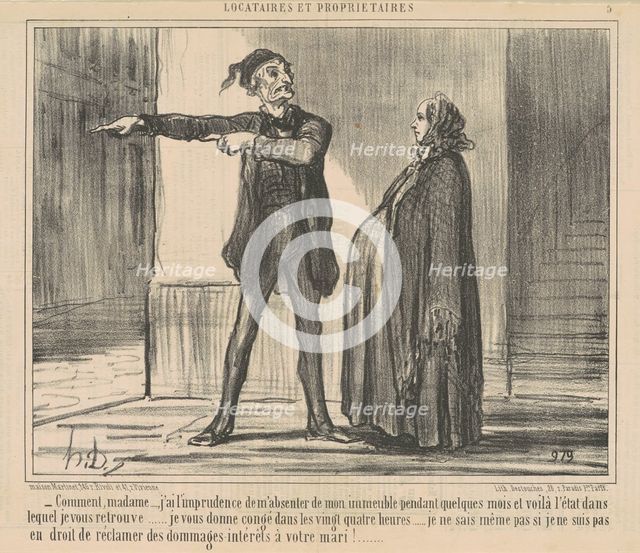 Comment, madame ... J'ai l'imprudence ..., 19th century. Creator: Honore Daumier.