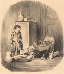 Comment on donne aux jeunes gens le goût de la navigation, 1846. Creator: Honore Daumier