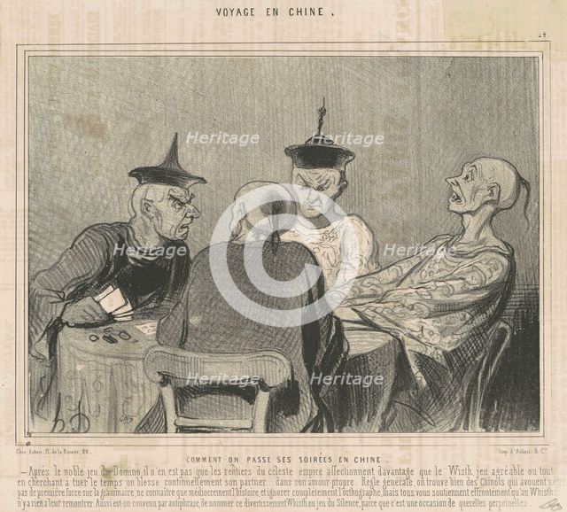Comment on passe ses soirées en chine, 19th century. Creator: Honore Daumier.